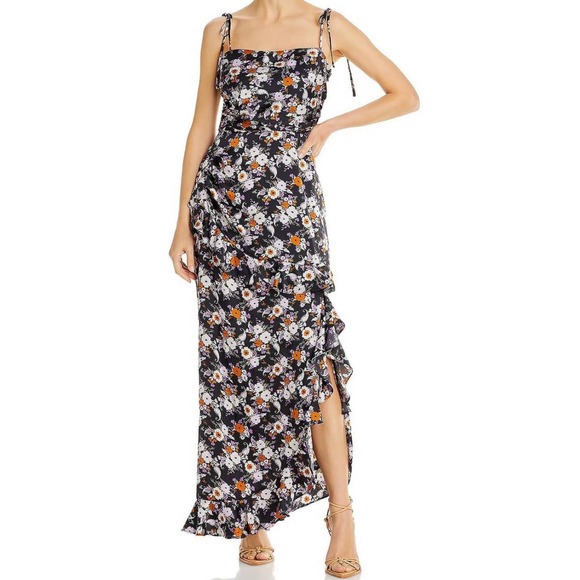 WAVY WOMEN'S BLACK PAISLEY SPAGETTI STRAP MAXI DRESS SIZE S NWT - Picture 1 of 10